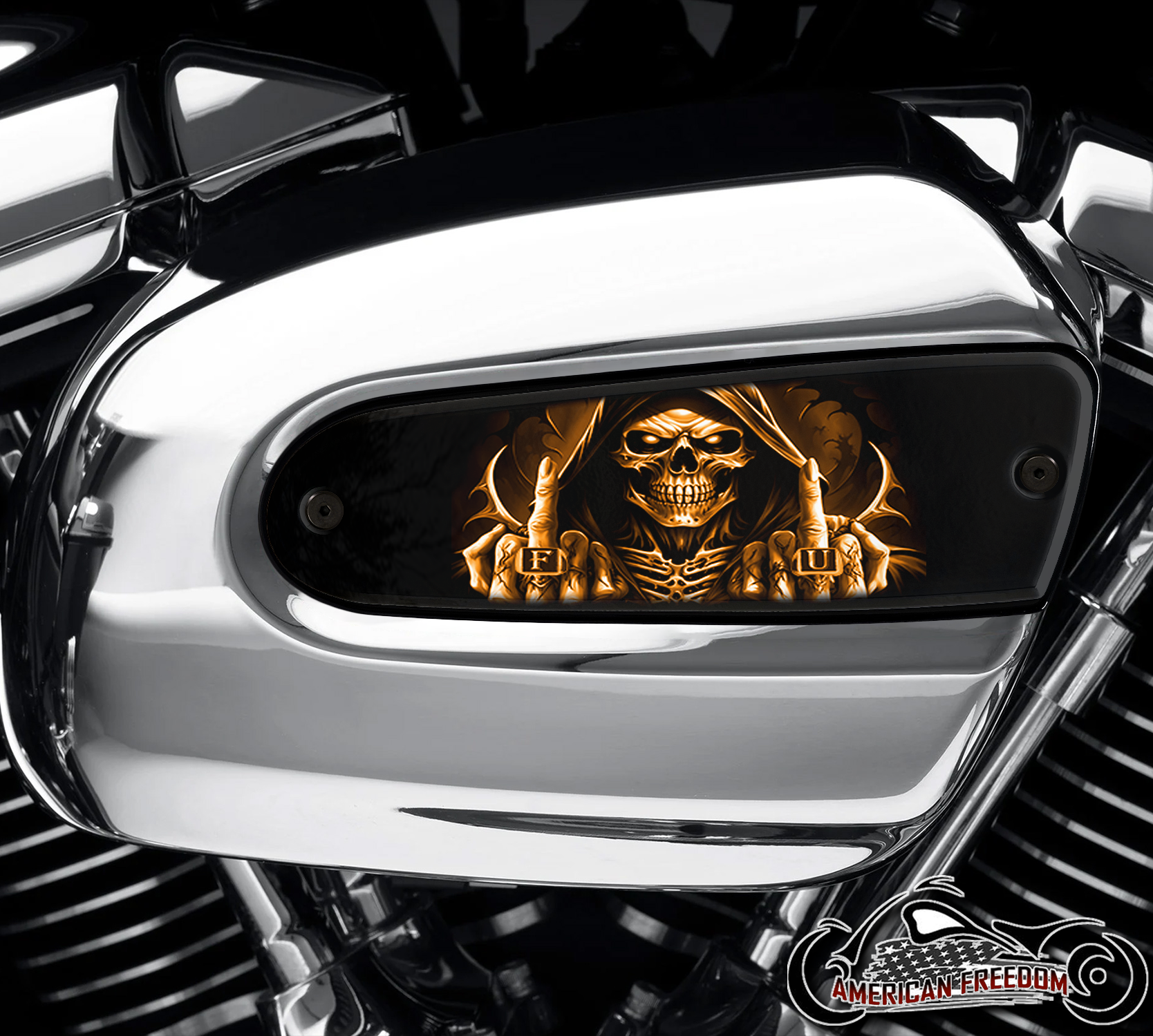 Harley Davidson Wedge Air Cleaner Insert - FU Reaper Orange